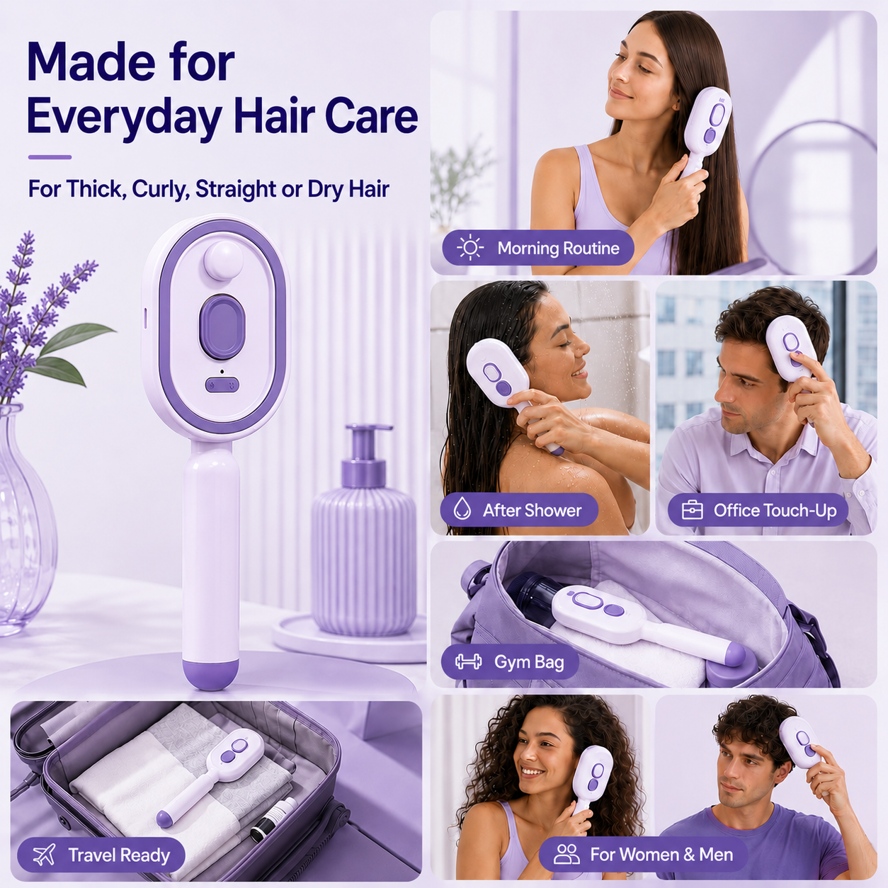 Blovrex™ 5-in-1 Mist Massage Hair Brush