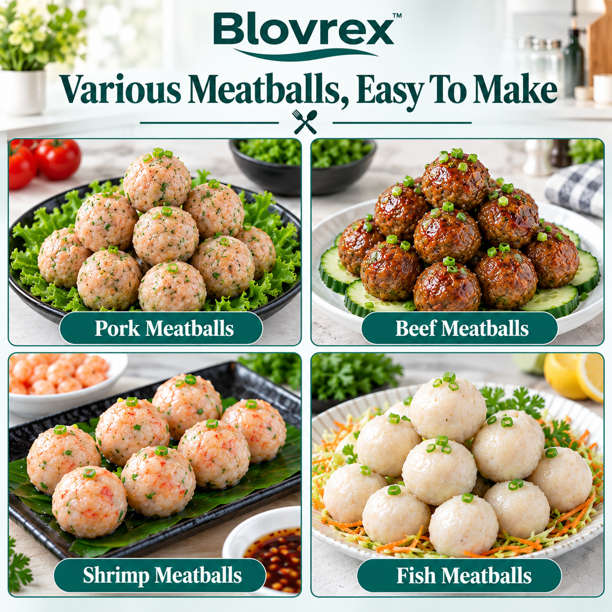 Blovrex™ 12-Hole Stainless Steel Meatball Maker