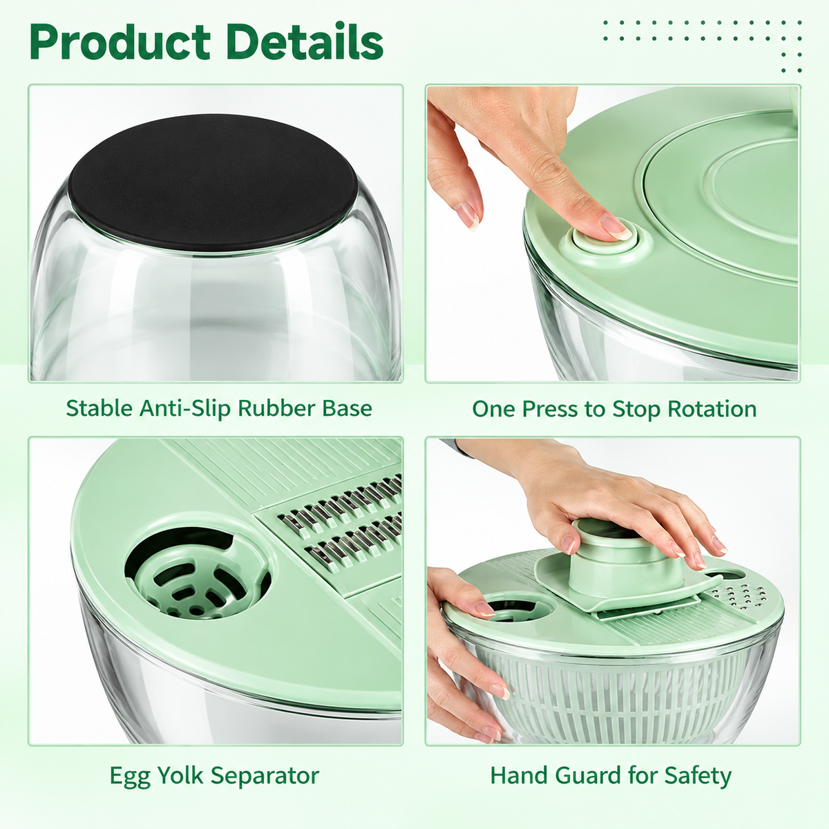 Salad Spinner Pro – 5-in-1 Vegetable Washer & Slicer, 5 Qt