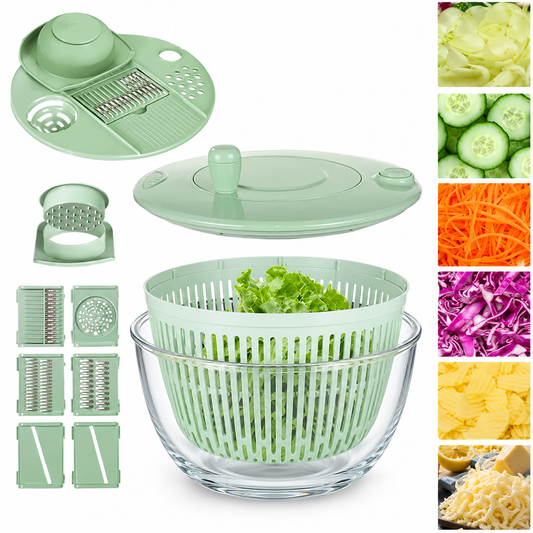 Salad Spinner Pro – 5-in-1 Vegetable Washer & Slicer, 5 Qt